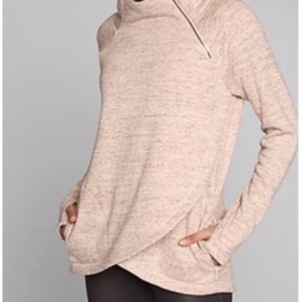 Athleta Cozy Karma Asym Pullover Sweatshirt